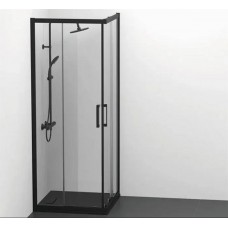 Врата и стационарно стъкло за душ кабина "Connect" 2, черен